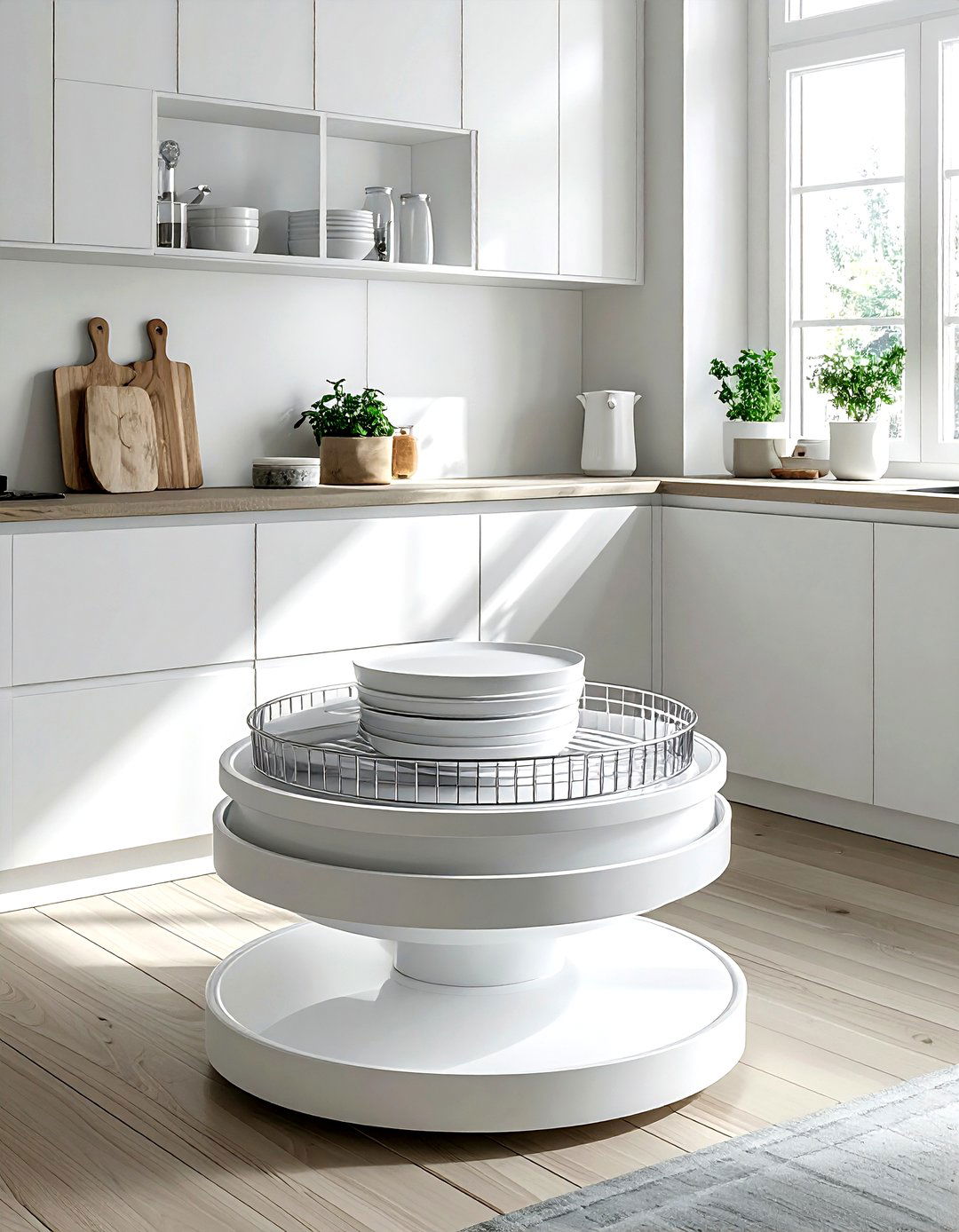 Lazy Susan Lid Base - 30 lid organizer kitchen ideas