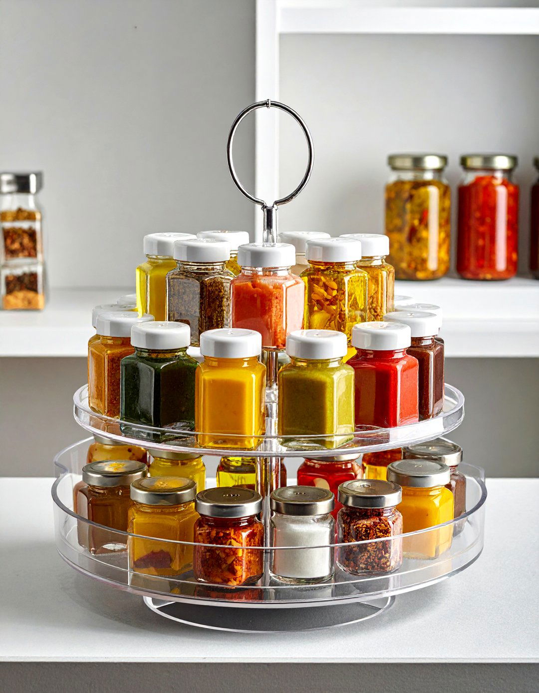 Lazy Susan Turntable - 30 small kitchen organization ideas