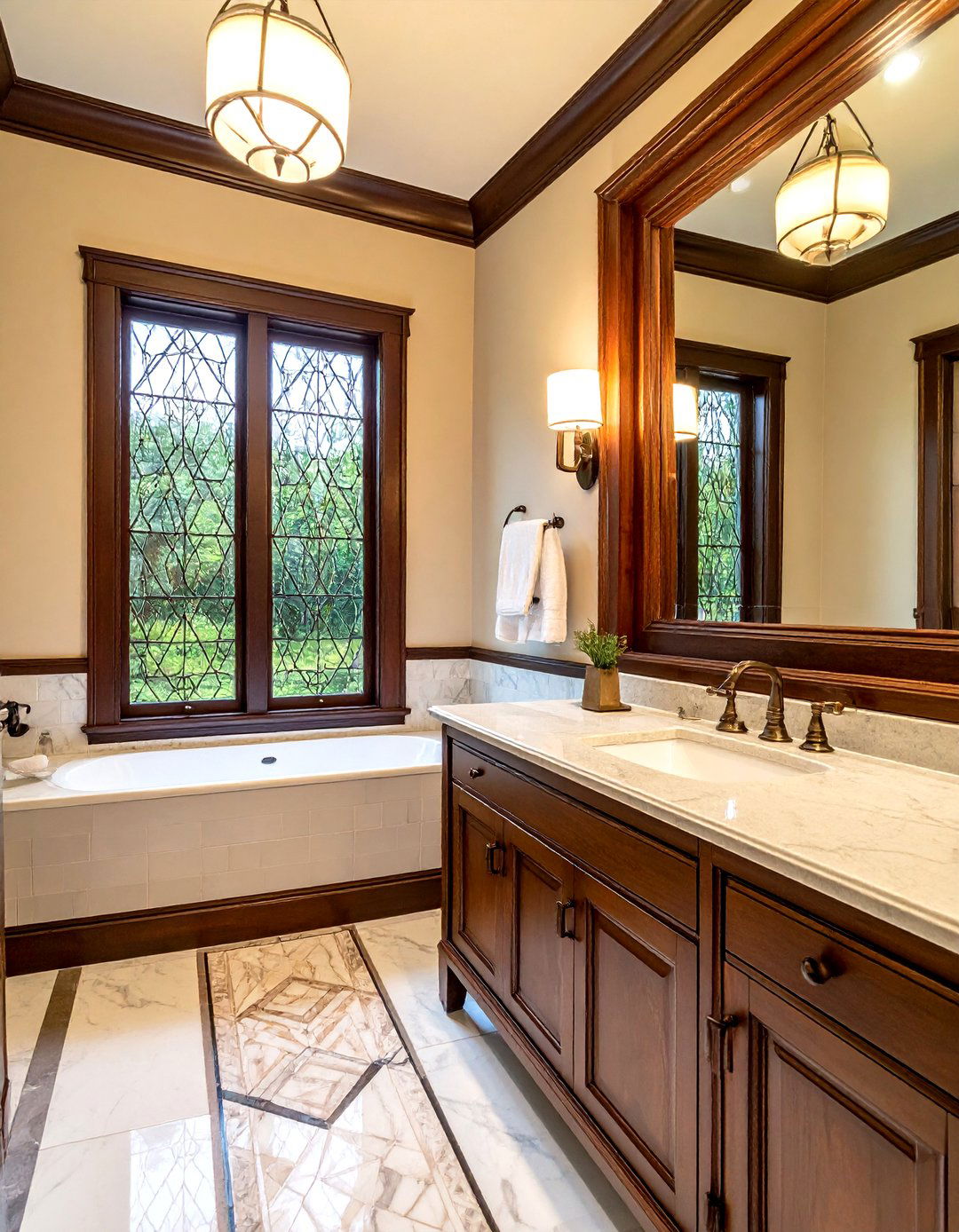 Leadlight Bathroom Window - 30 bathroom window statement ideas