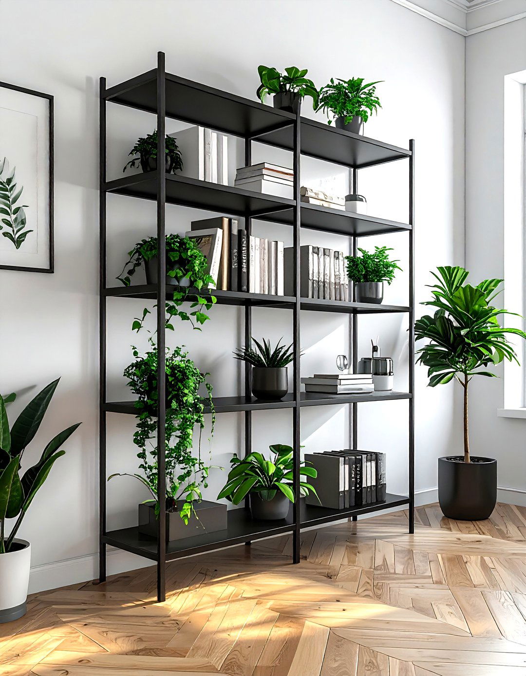 Leaner Shelving Unit - 30 temporary decor ideas