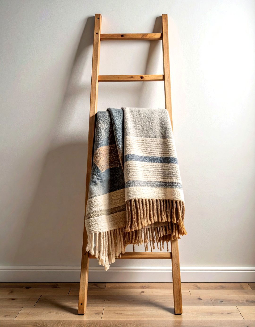 Leaning Blanket Ladder - 30 blanket ladder ideas