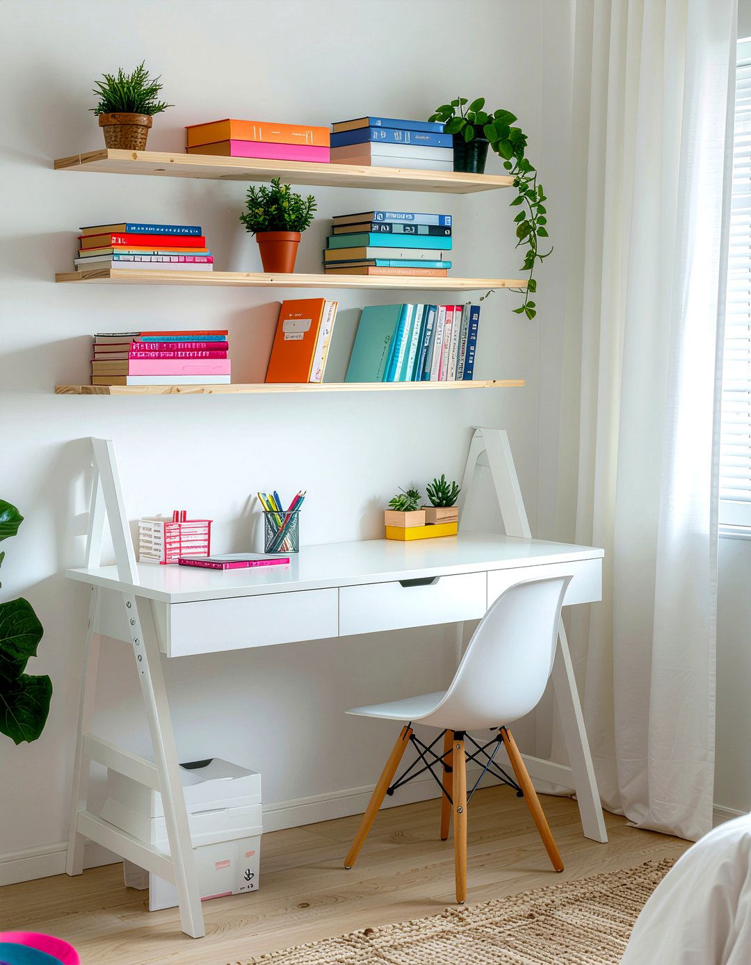 Leaning Ladder Desk With Drawers - 30 bedroom desk with drawers