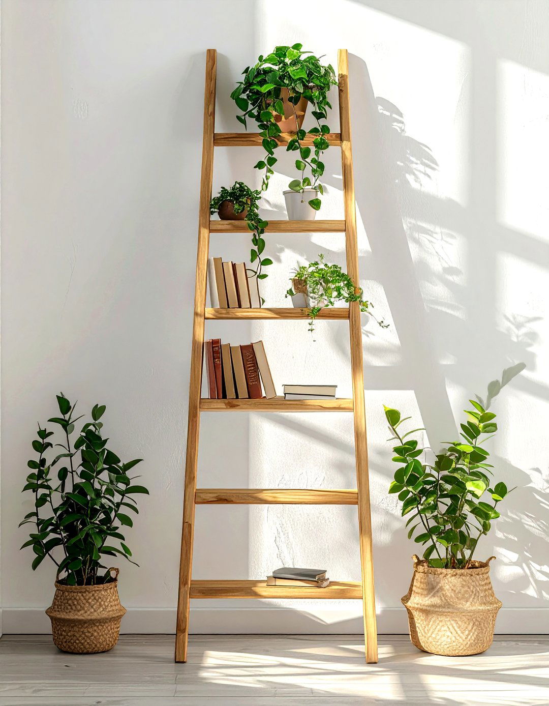 Leaning Ladder Shelf - 30 living room book displays