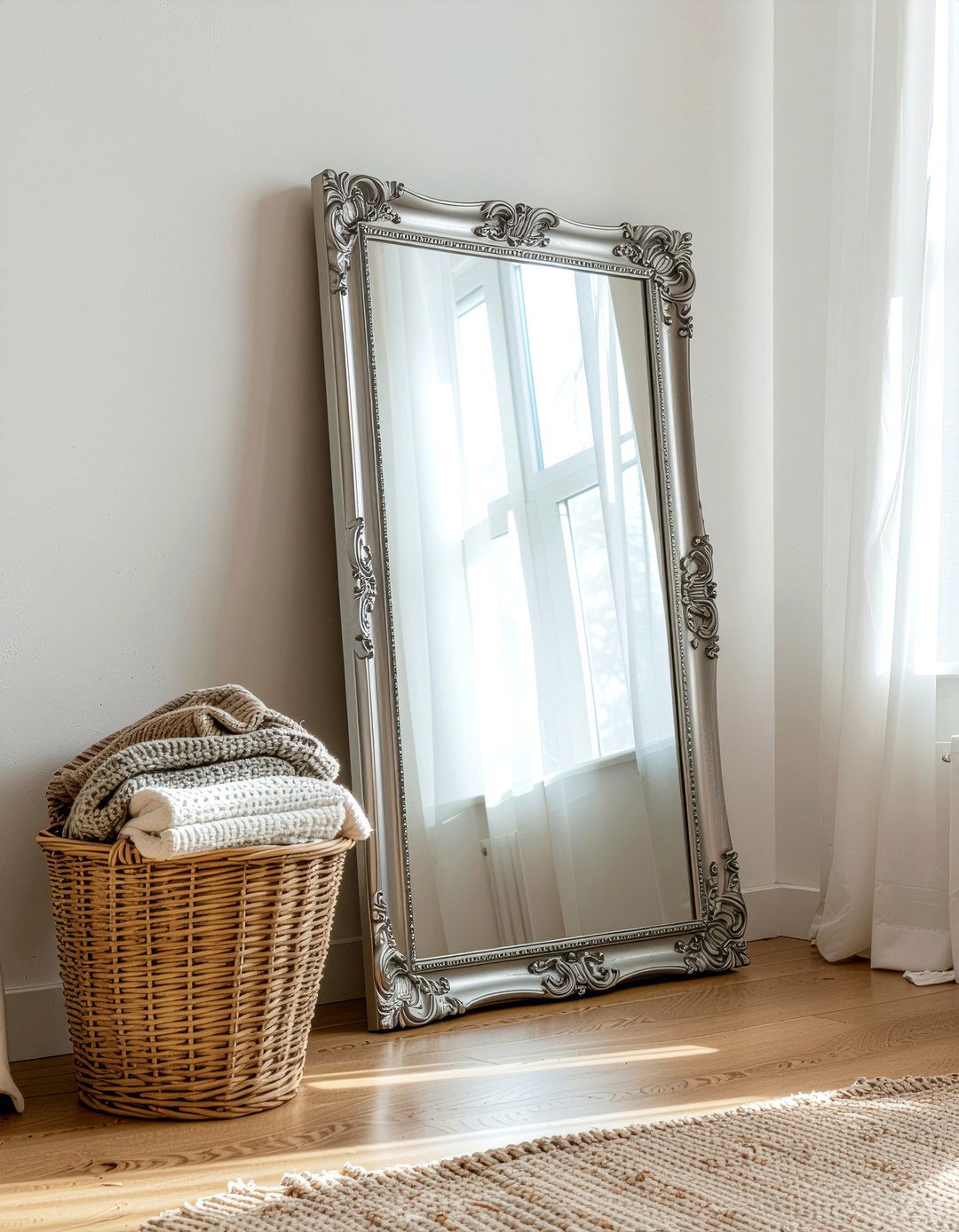 Leaning Mirror Against Wall - 30 living room mirror placement ideas