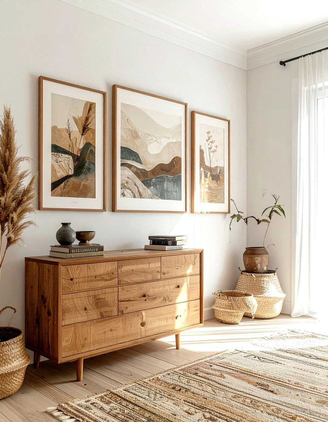 Leaning Wall Art - 30 chest of drawers decor ideas