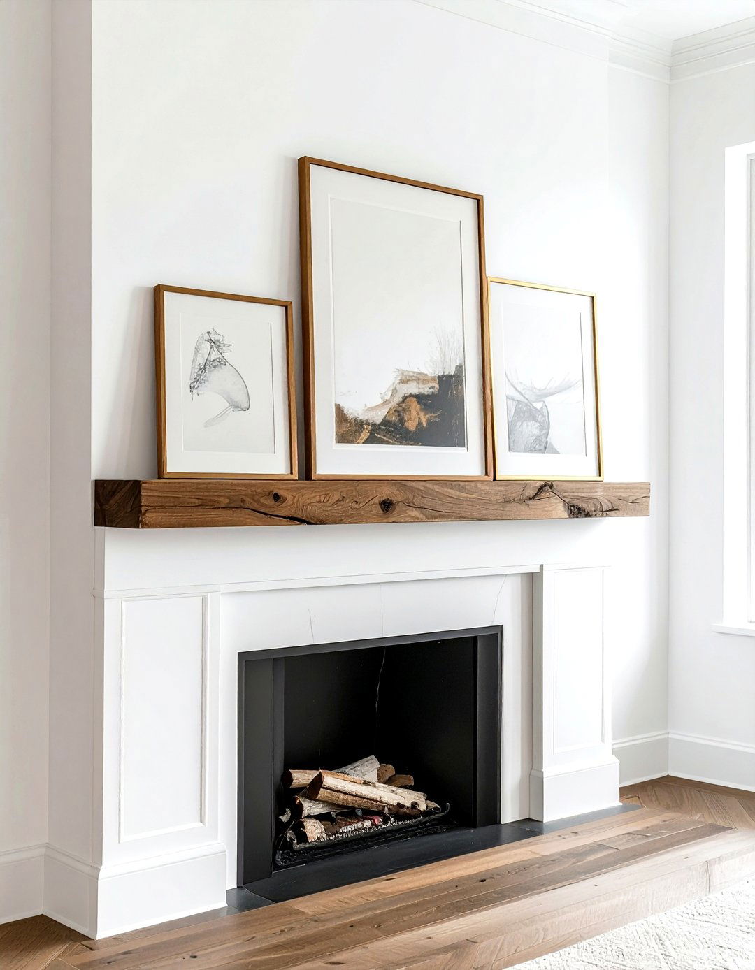 Leaning art on mantel - 30 decor layering ideas