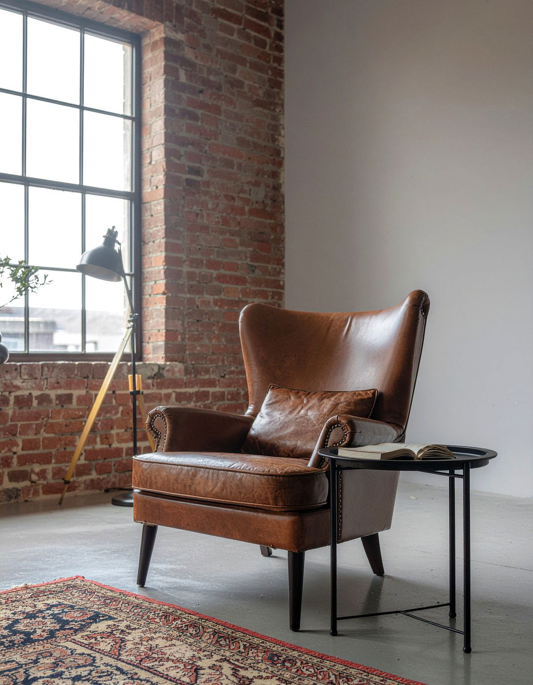 Leather Armchair Corner - 30 warehouse bedroom ideas