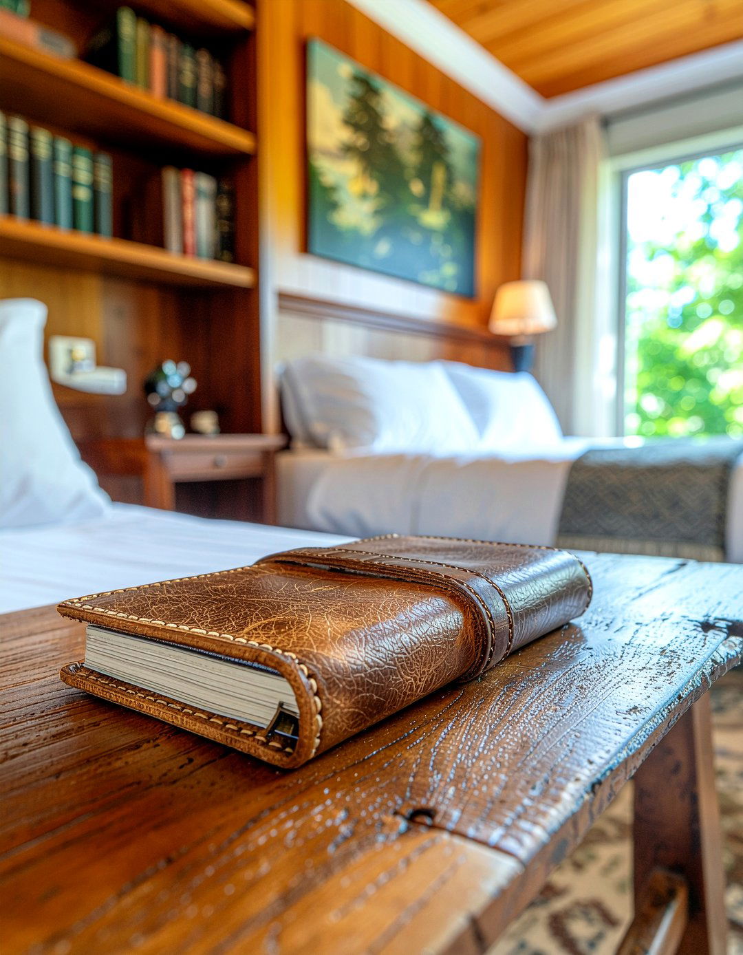 Leather Bound Journal - 30 bedroom travel souvenir ideas