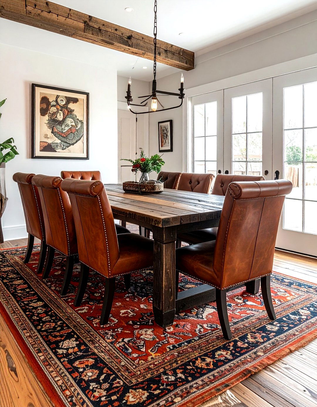 Leather Chair Dining Room - 30 textured dining room ideas