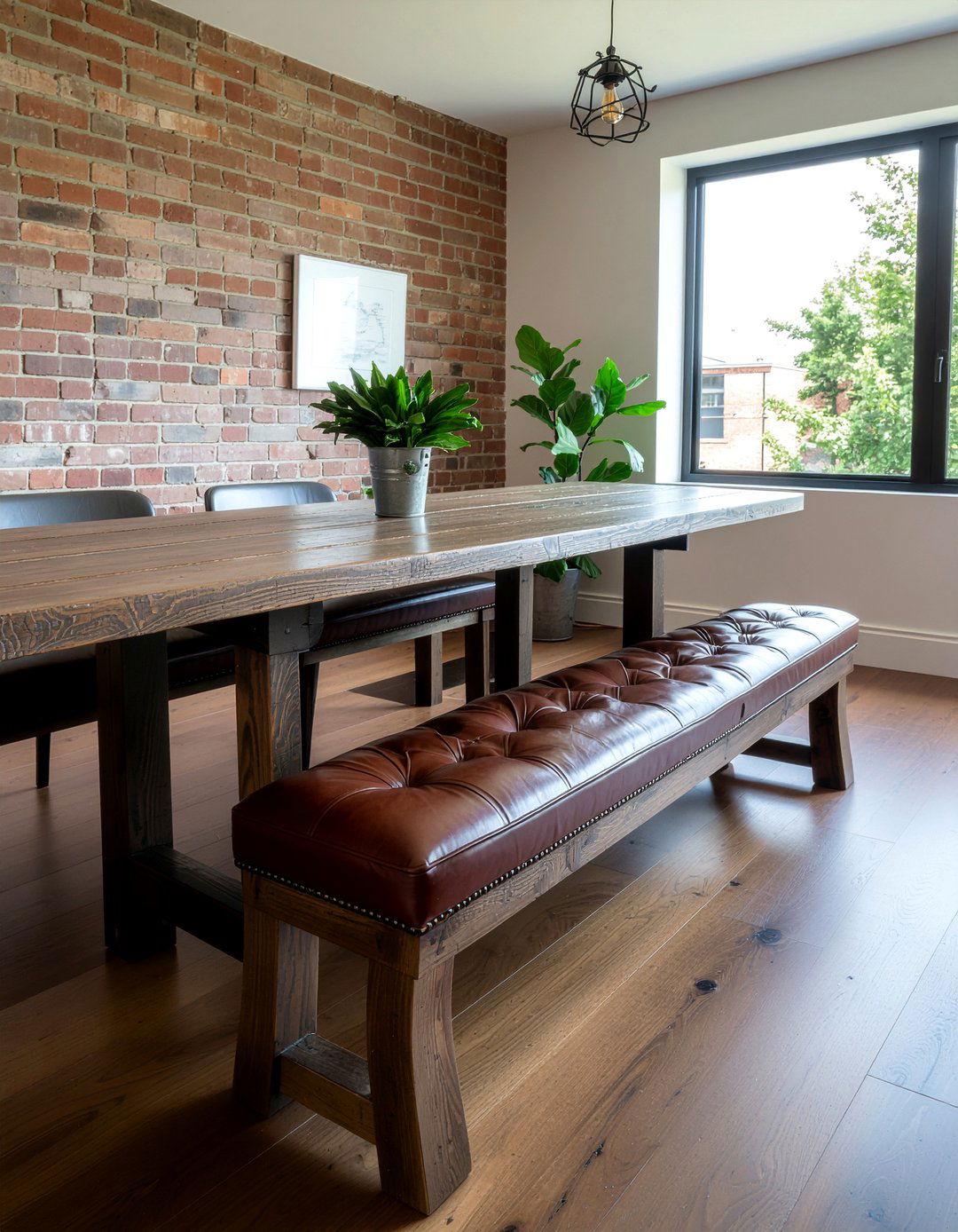 Leather Curved Dining Bench - 30 curved dining bench ideas