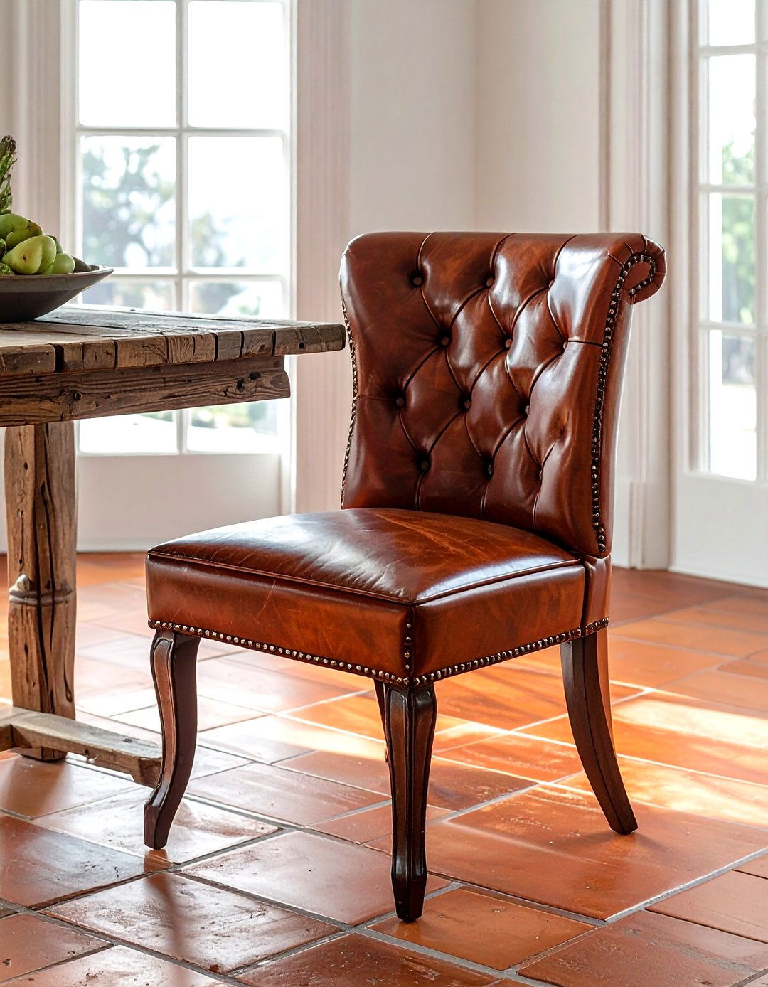 Leather Dining Chair - 30 Southwestern dining room ideas
