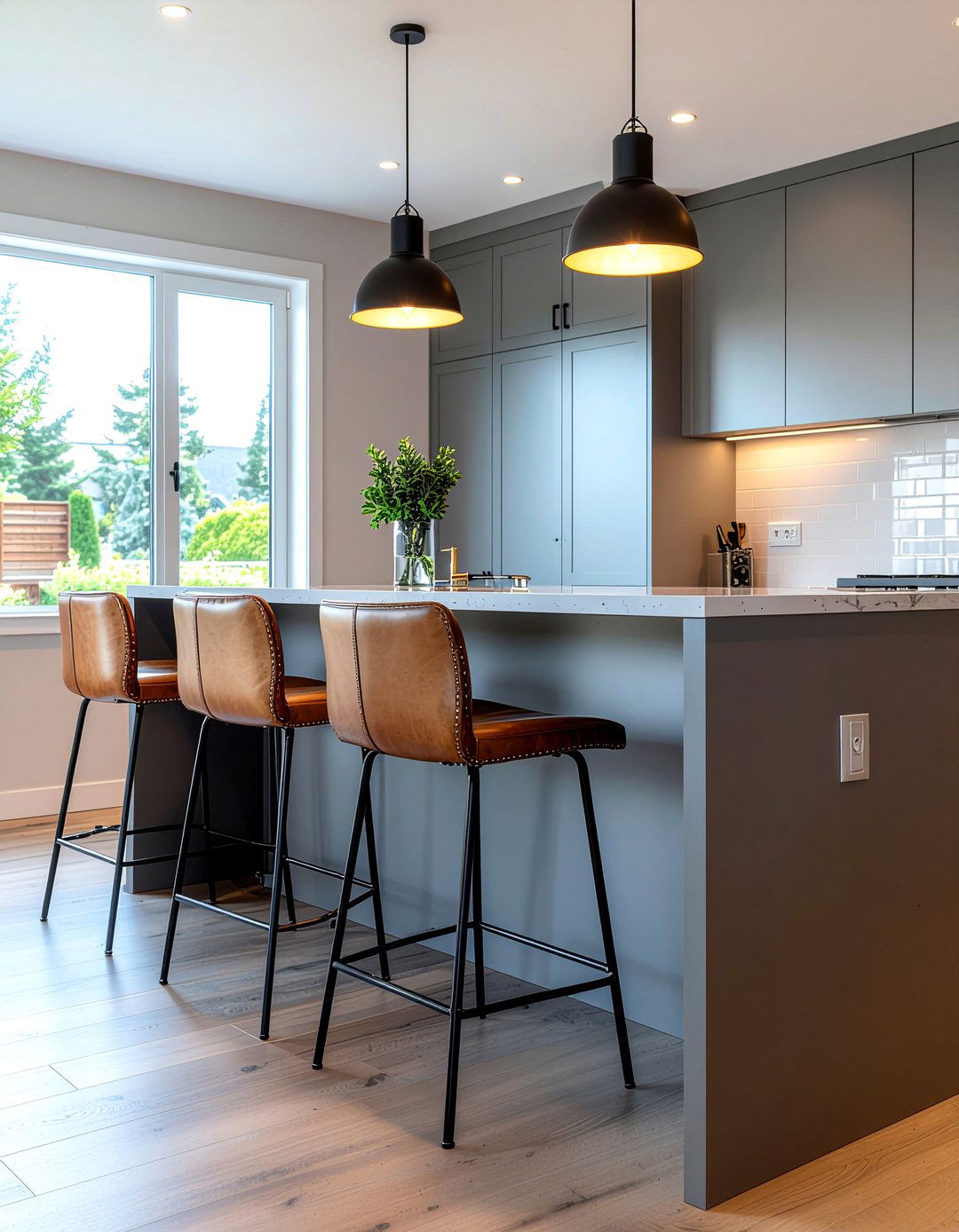 Leather Dining Stools - 30 dining room seating ideas