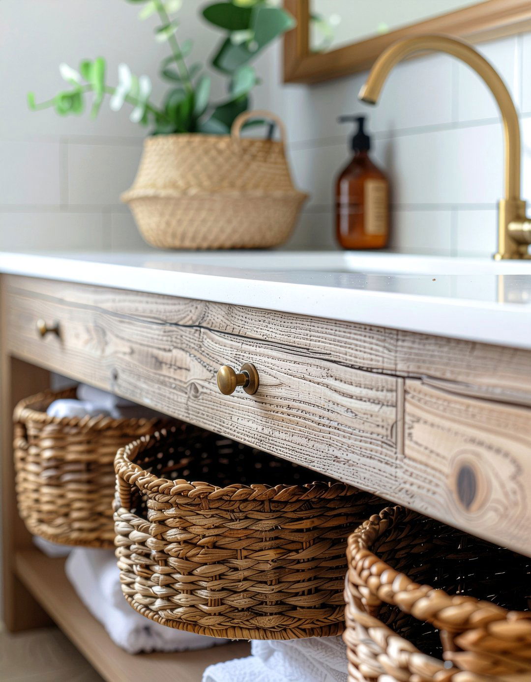 Leather Drawer Pulls - 30 bathroom hardware ideas