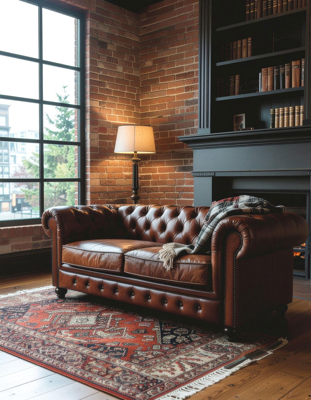 Leather English Arm Sofa - 30 living room English arm sofa ideas