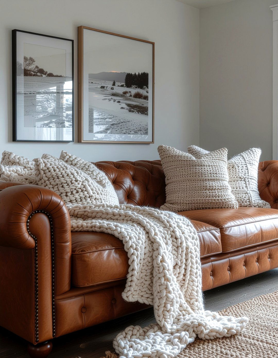 Leather Furniture - 30 family friendly living room ideas