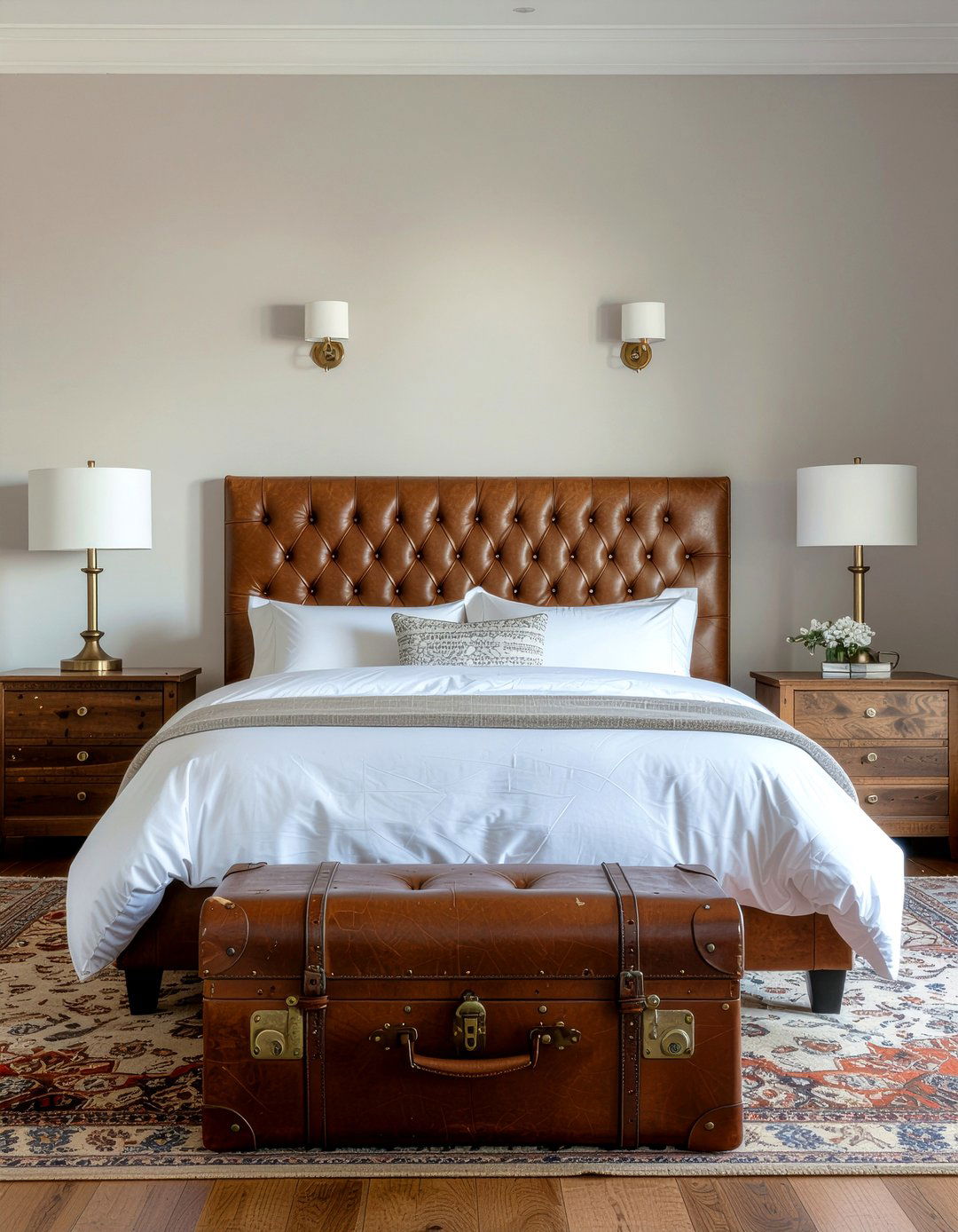 Leather Headboard - 30 safari bedroom ideas