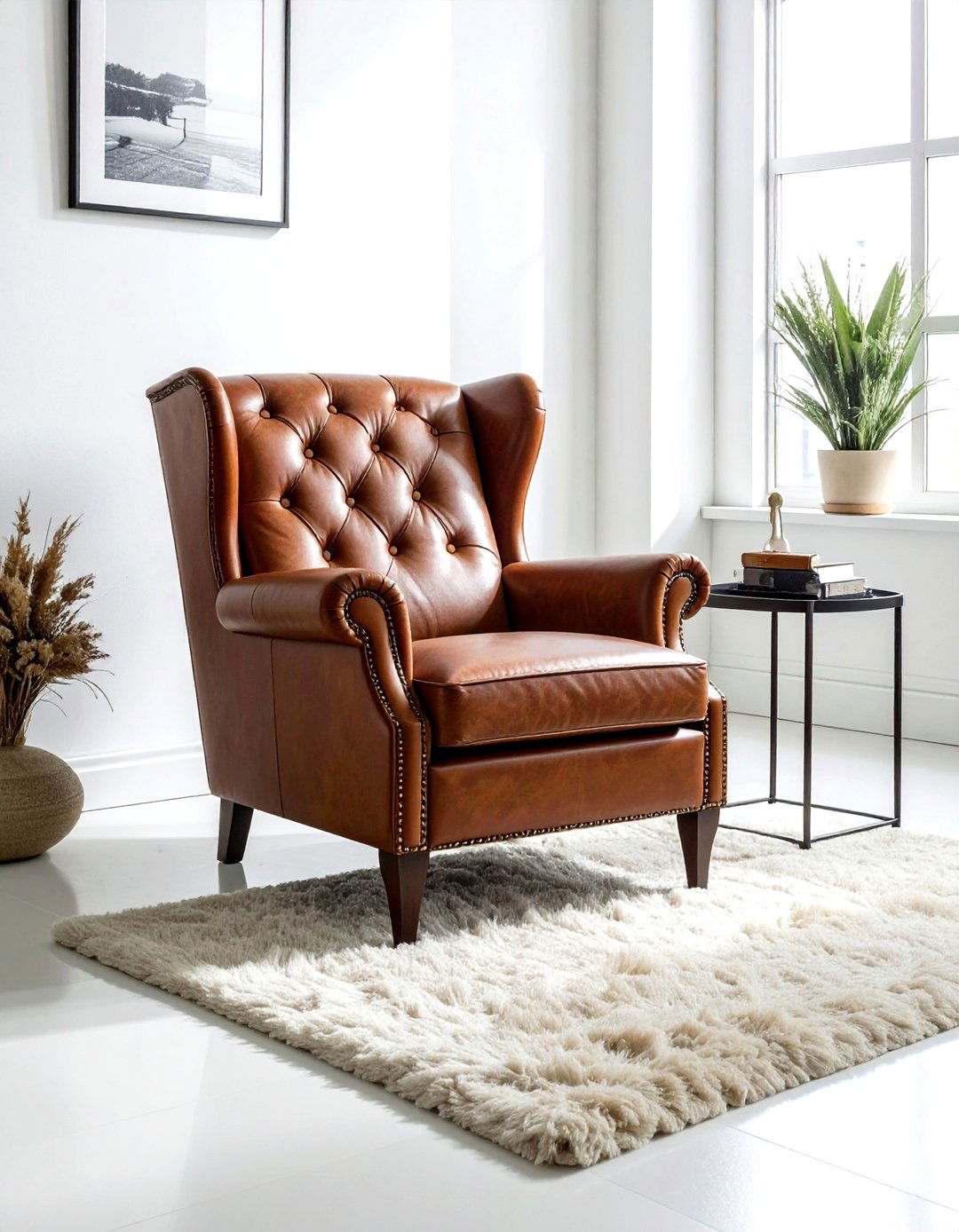 Leather Living Room Chair - 30 durable decor ideas
