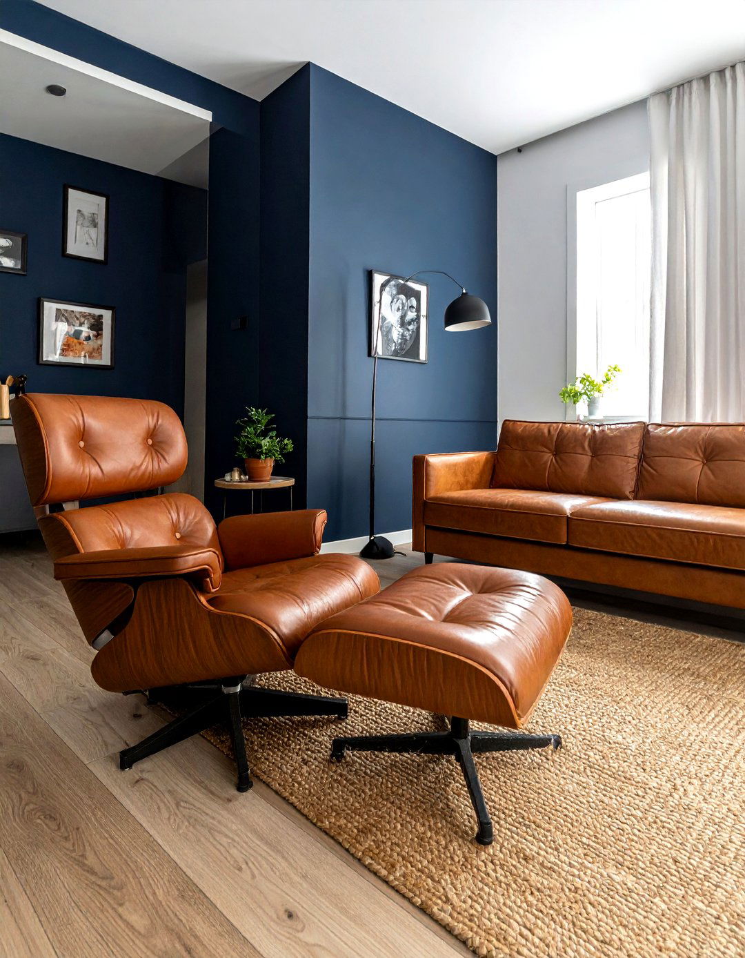 Leather Living Room Furniture - 30 easy-clean decor ideas