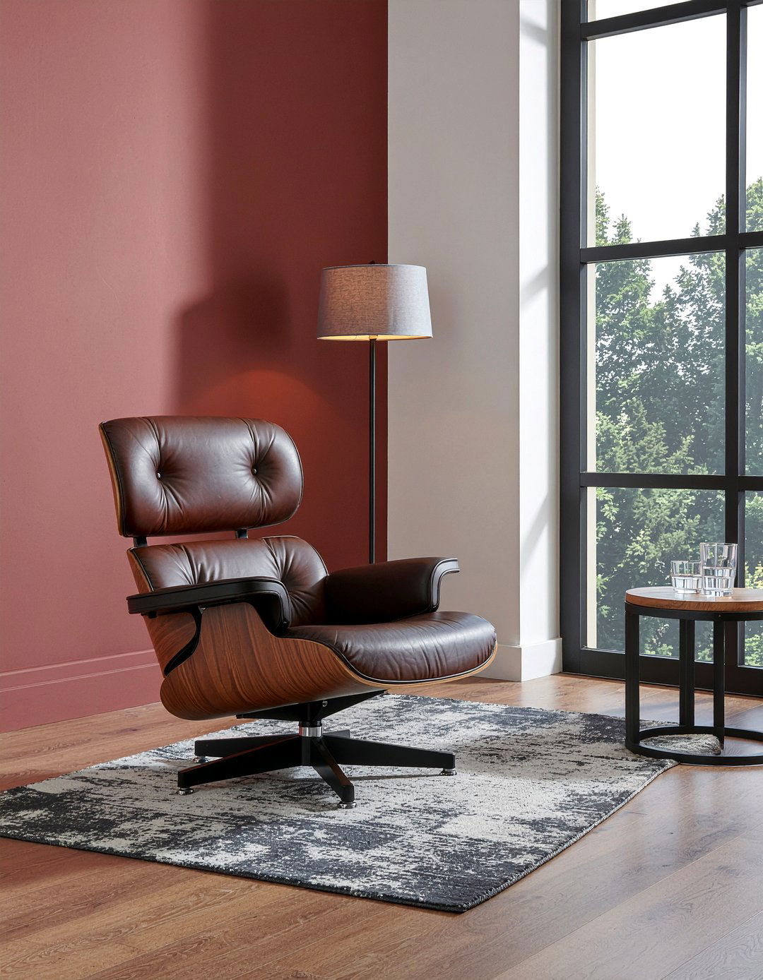 Leather Lounge Chair - 30 living room Scandinavian furniture ideas