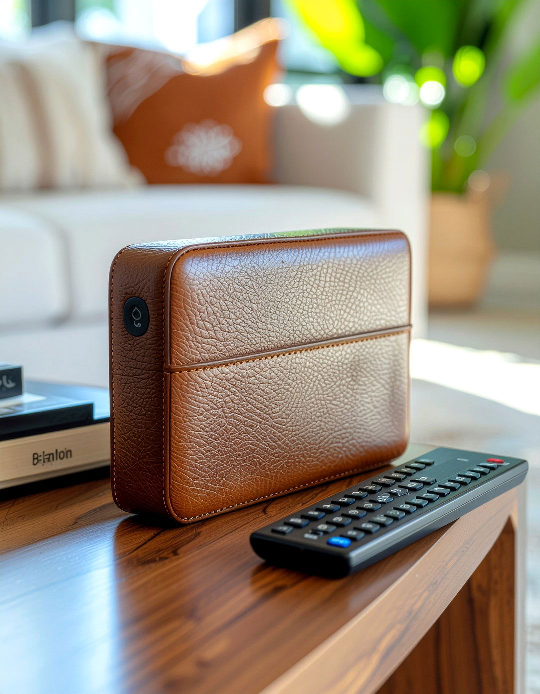 Leather Remote Caddy - 30 living room remote control storage ideas