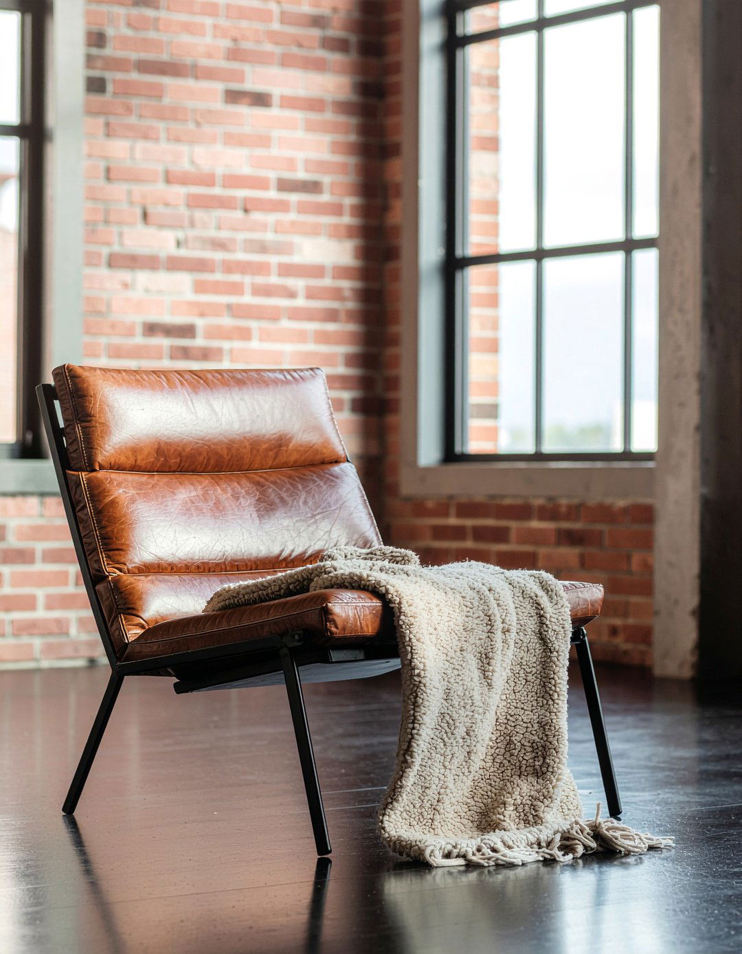 Leather Sling Chair - 30 living room contemporary furniture ideas