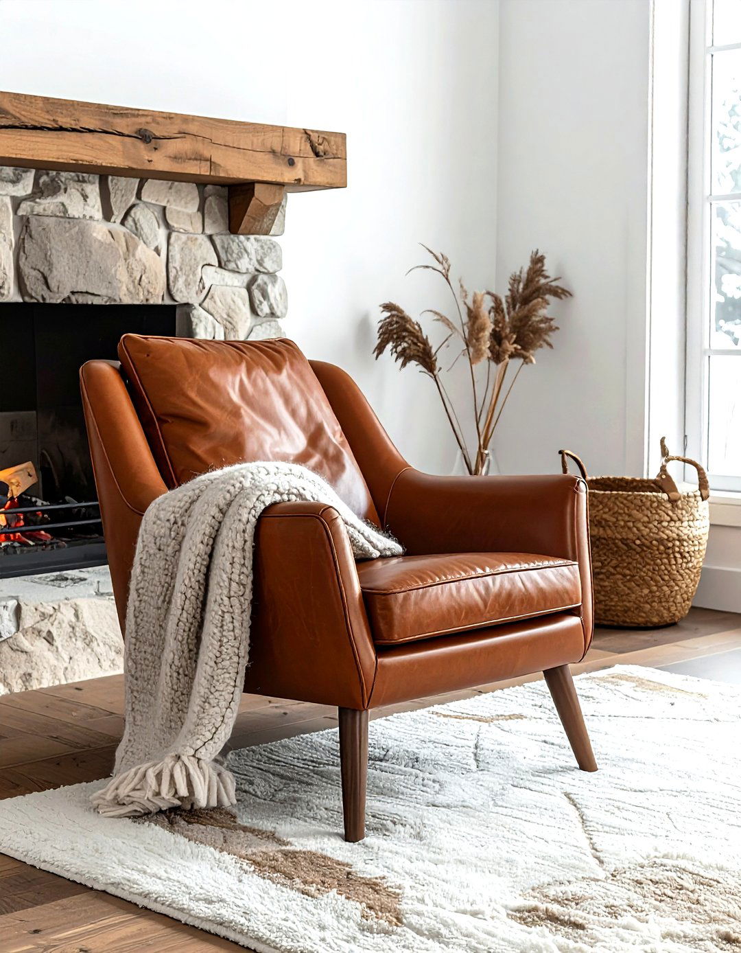 Leather Slipper Chair - 30 living room slipper chair ideas