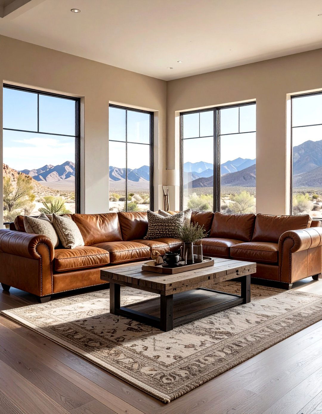 Leather Sofa - 30 Southwestern home decor ideas