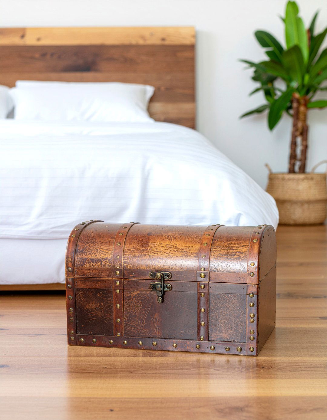 Leather Storage Trunk - 30 bedroom storage trunks