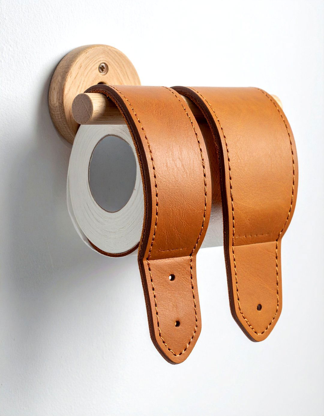 Leather Strap Toilet Paper Holder - 30 toilet paper holder ideas