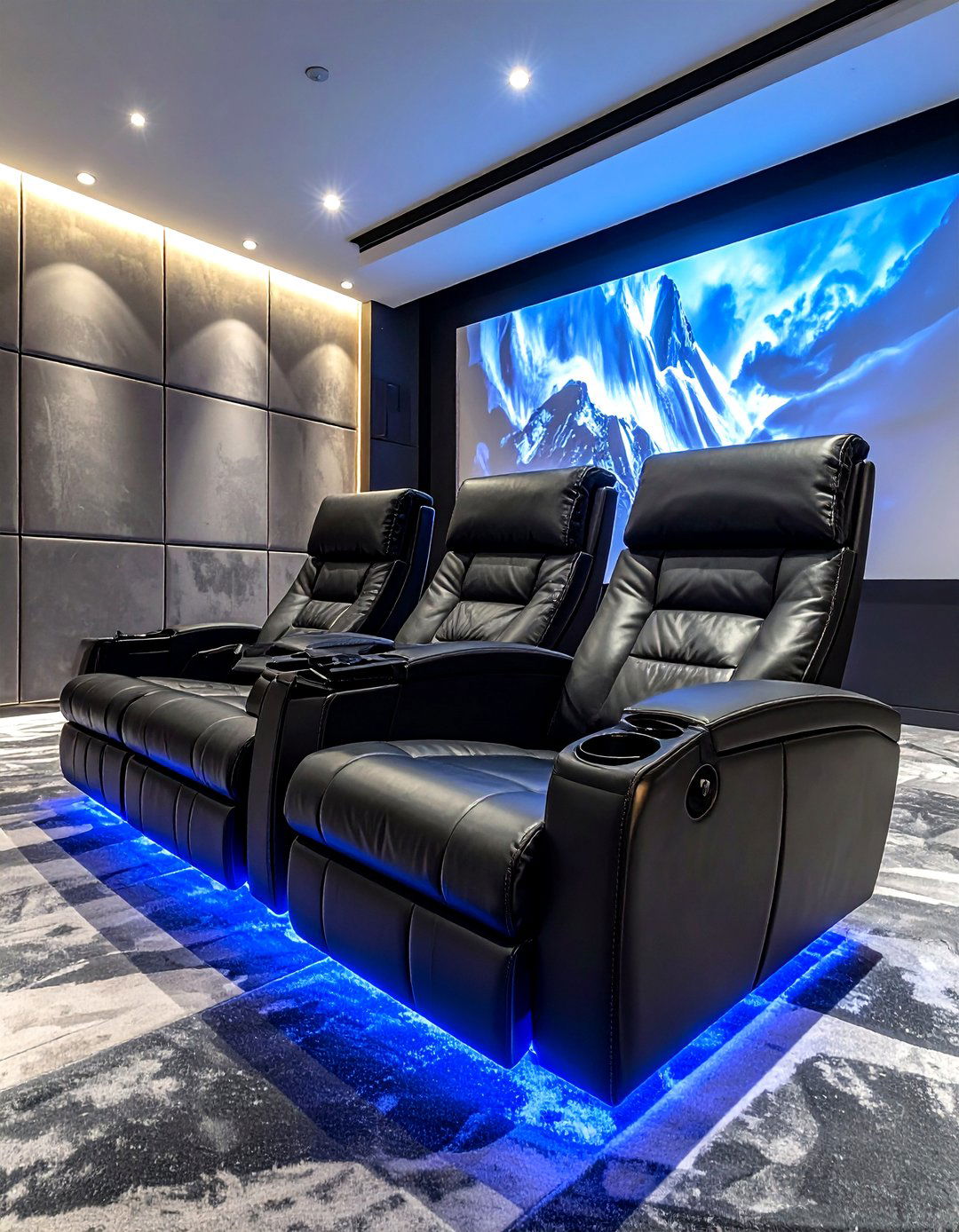 Leather Theater Recliner - 30 living room home theater ideas