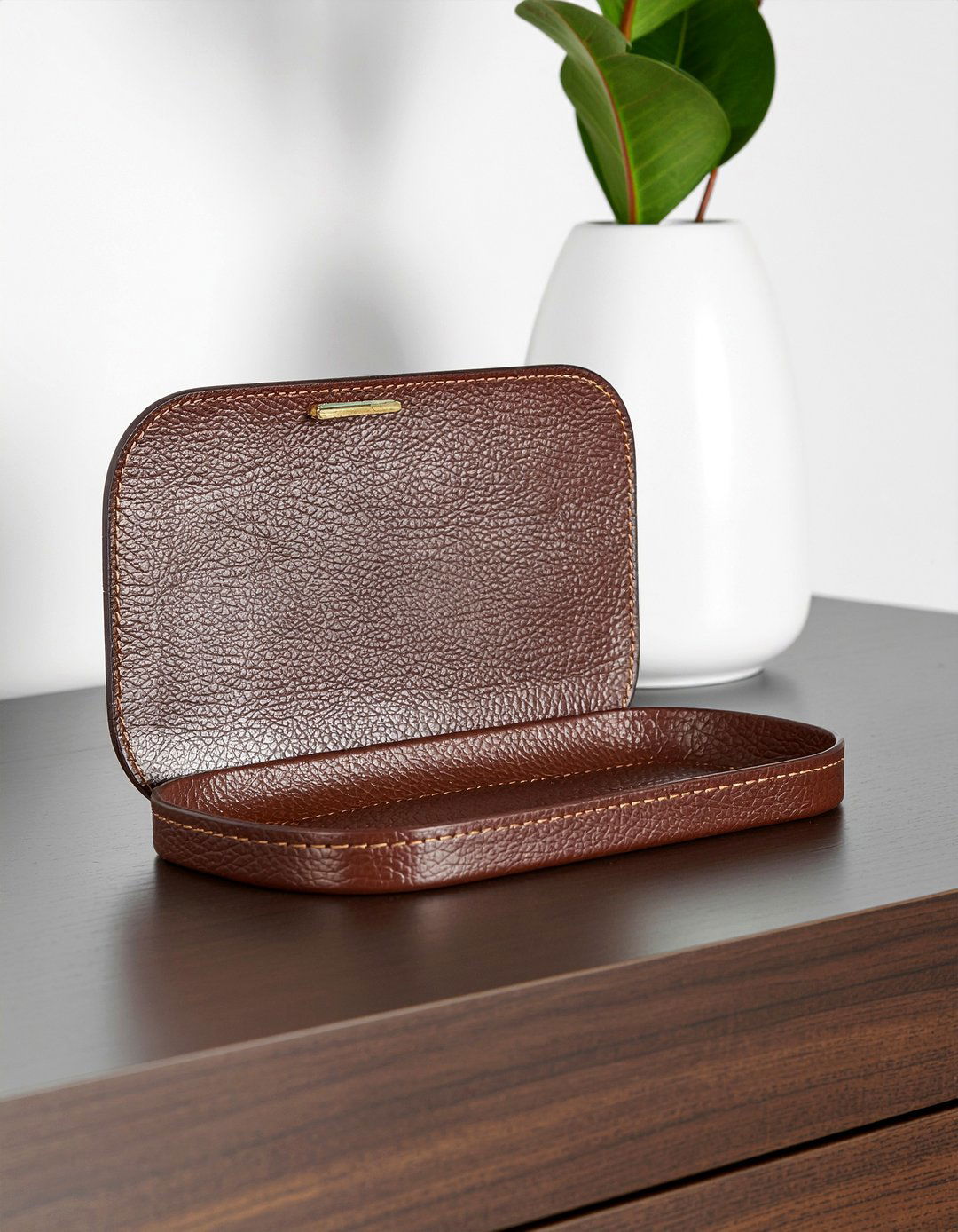 Leather Valet Tray - 30 bedroom catch all trays