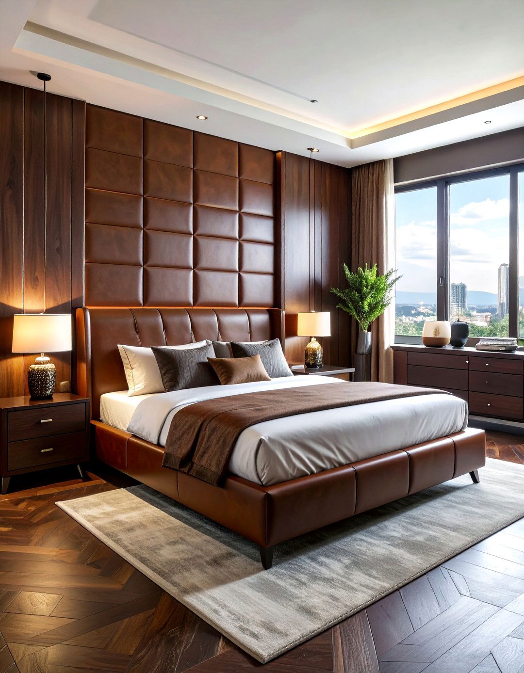 Leather Wall Panel - 30 bedroom backsplash ideas