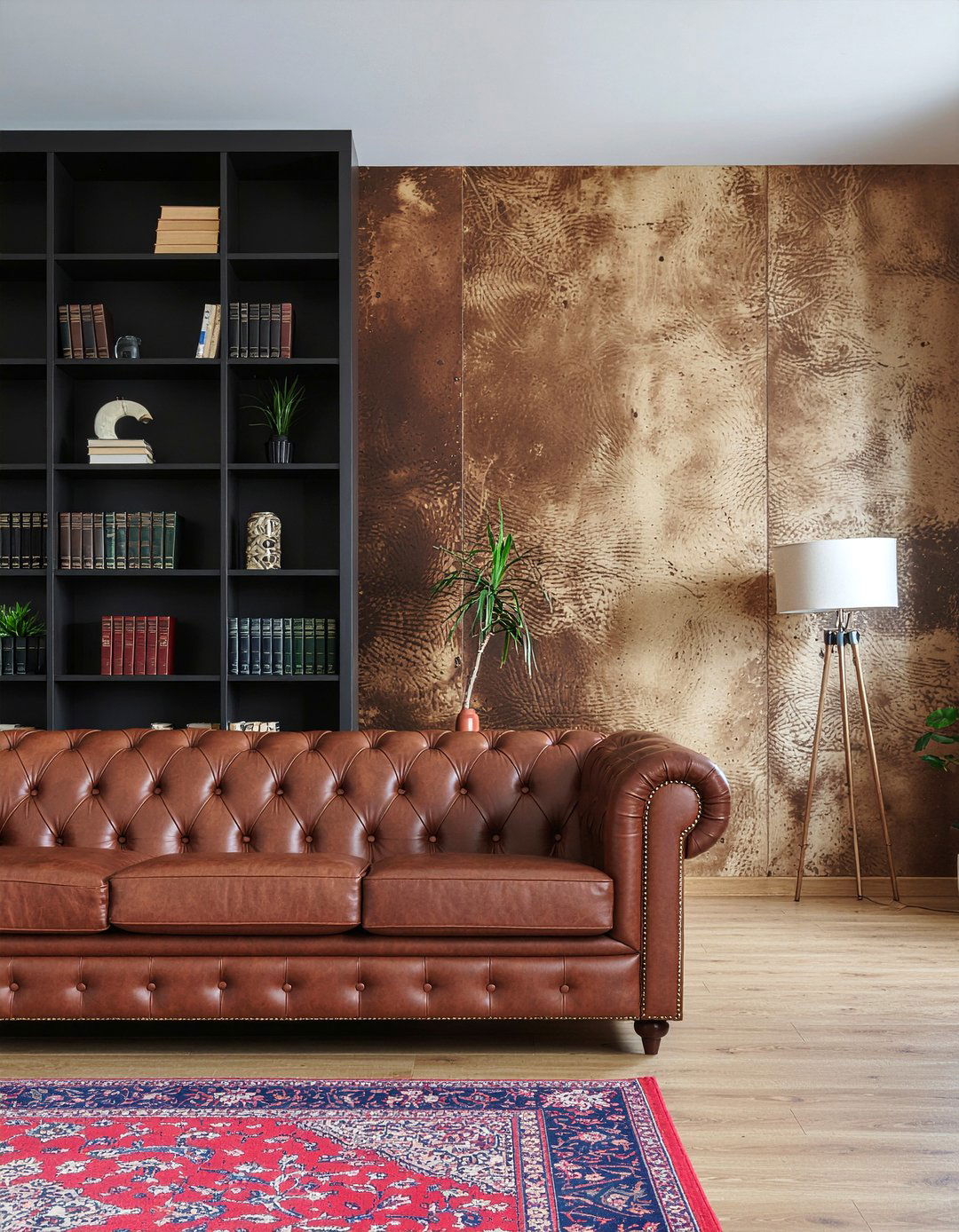 Leather Wallpaper - 30 living room textured wallpapers