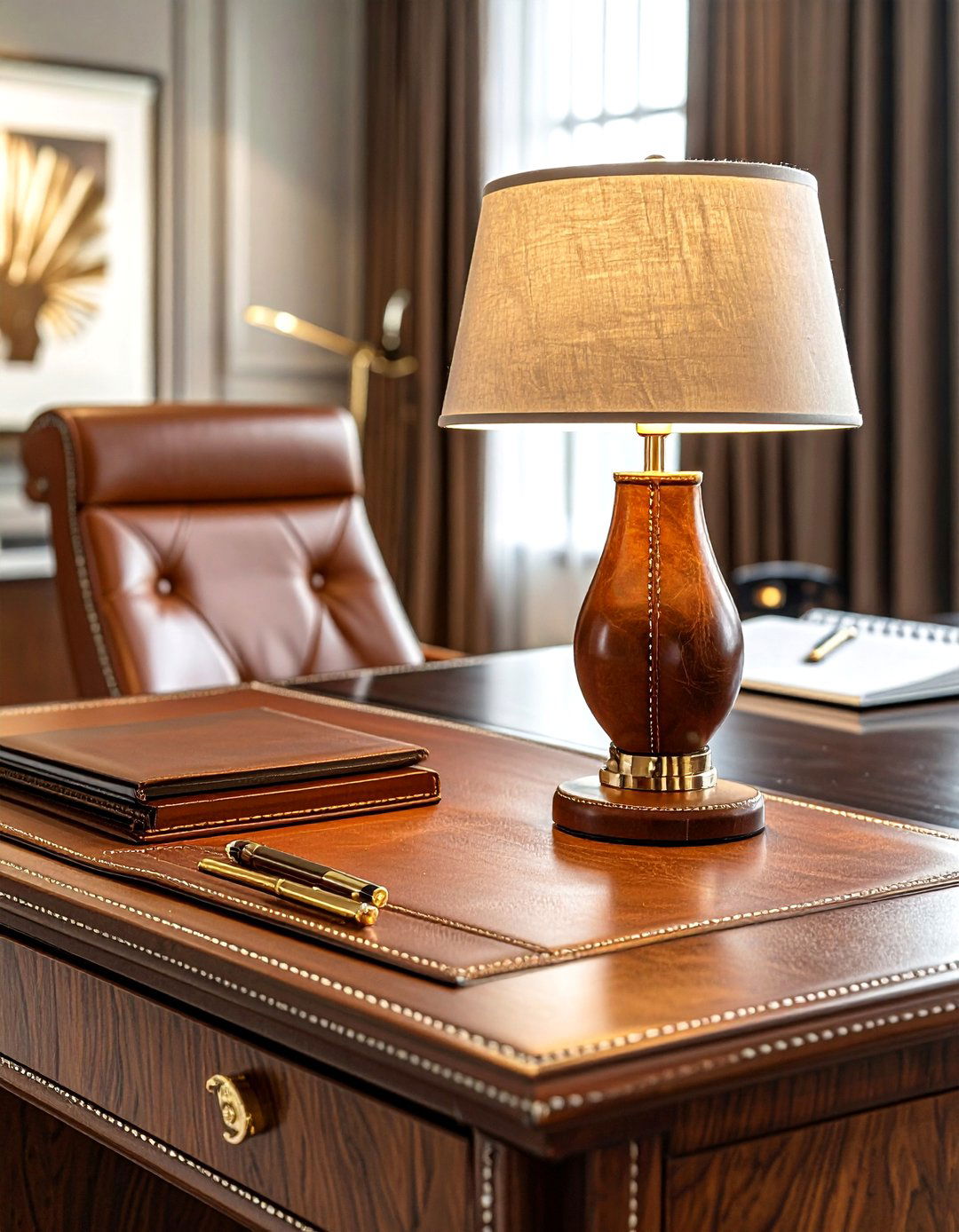 Leather Wrapped Desk Lamp - 30 desk lamp ideas