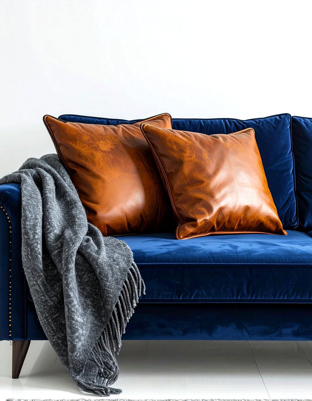 Leather accent pillows for sofa - 30 pillow styling ideas