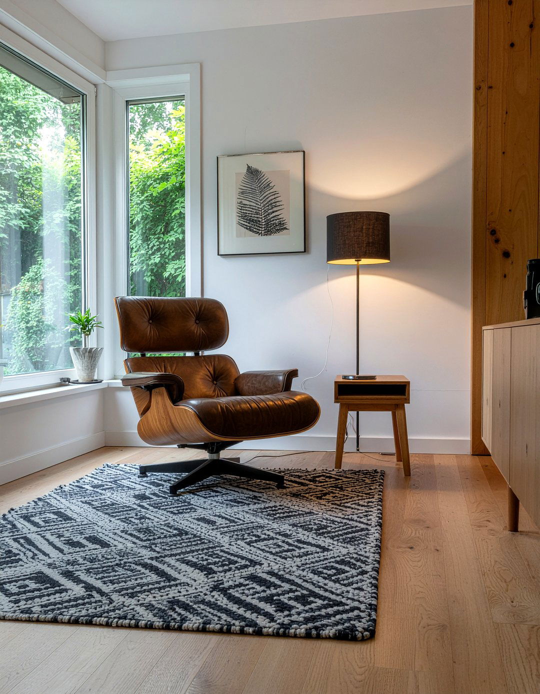 Leather armchair - 30 Norwegian living room ideas