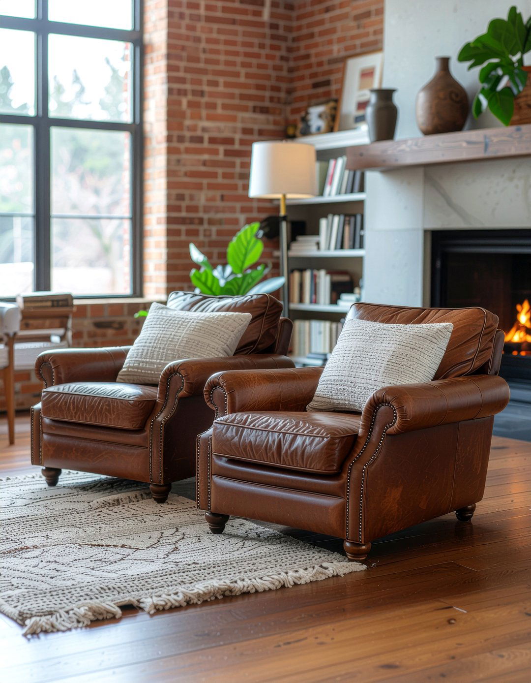 Leather club chairs - 30 British colonial living room ideas