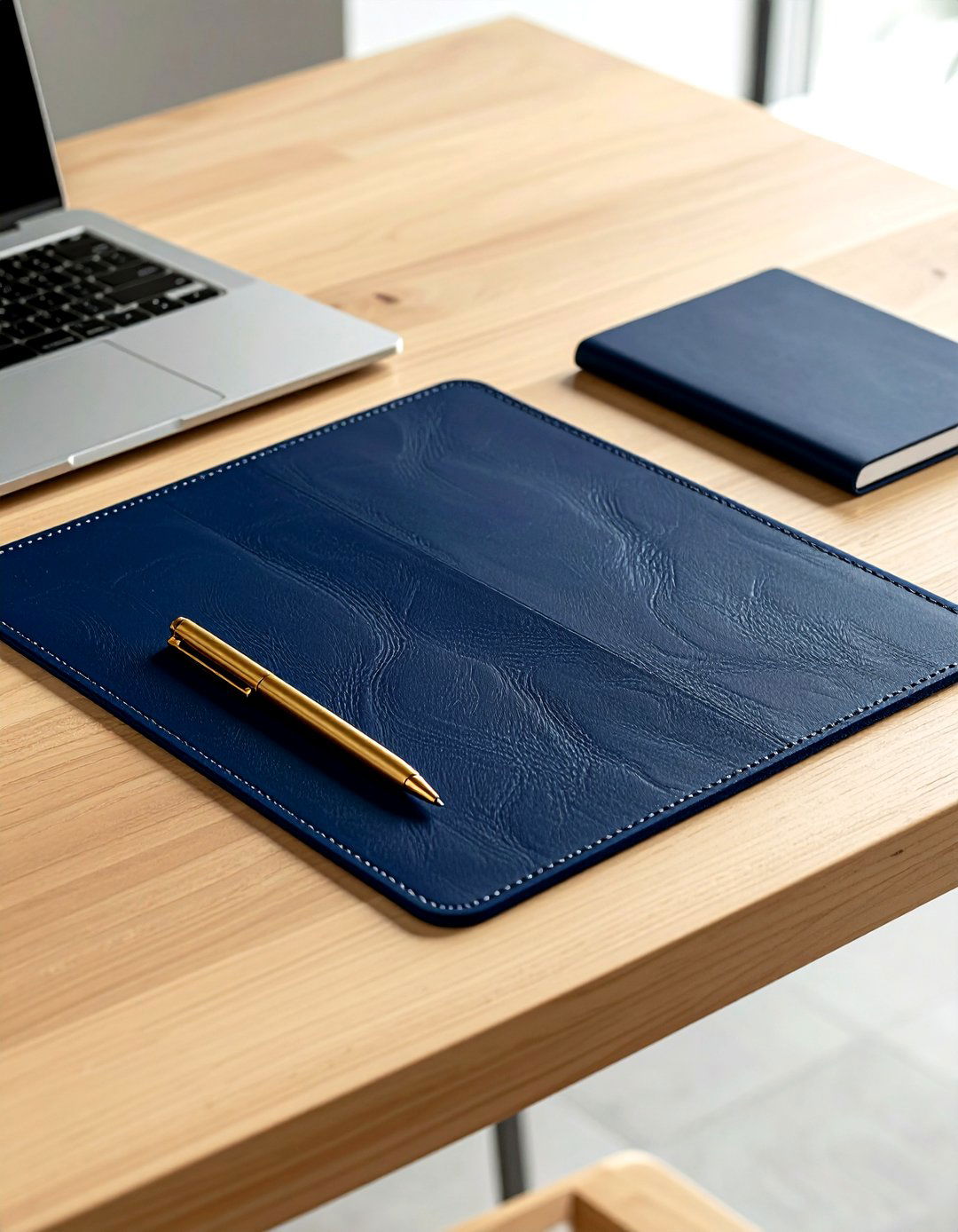 Leather desk mat - 30 leather decor ideas