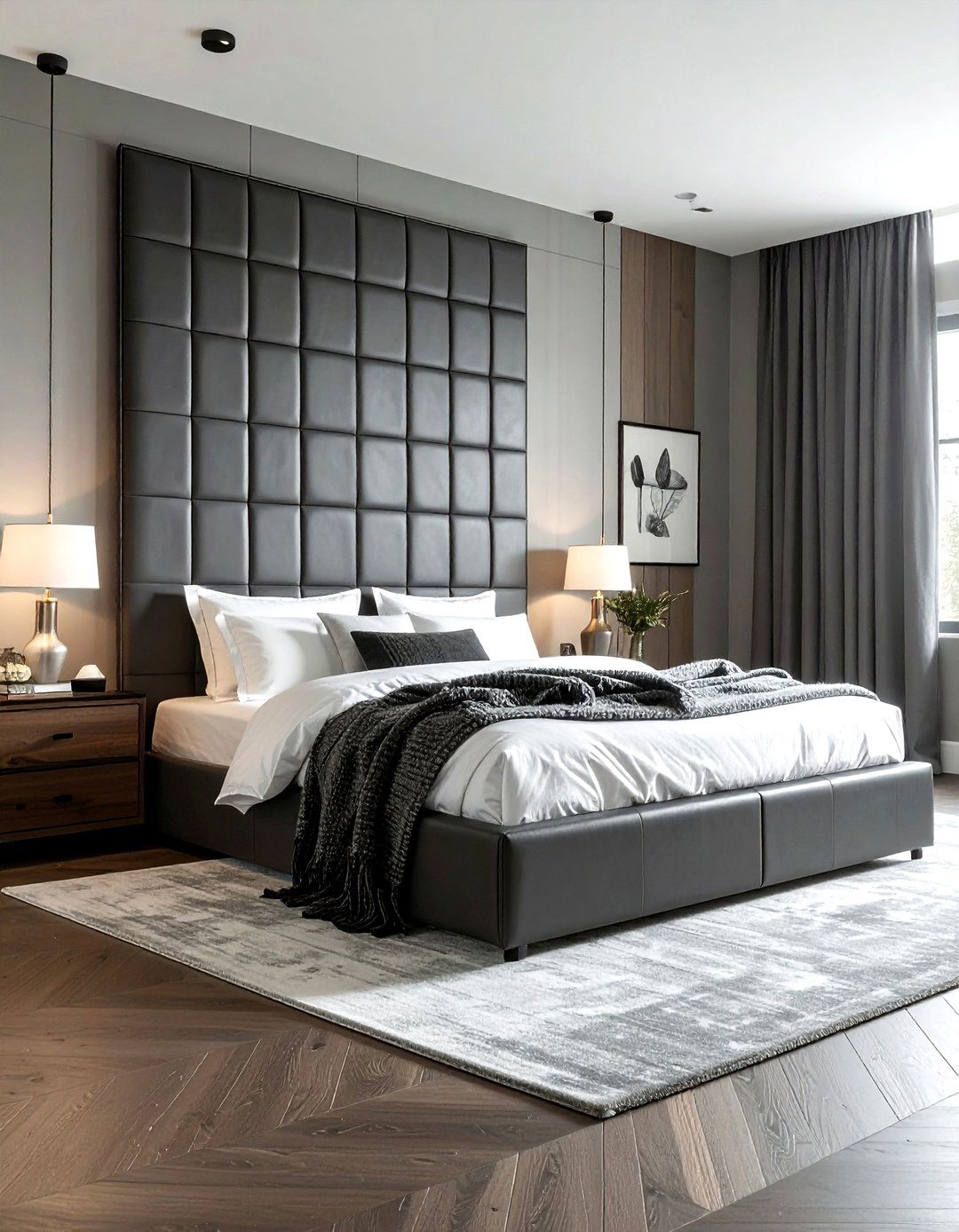 Leather headboard - 30 leather decor ideas