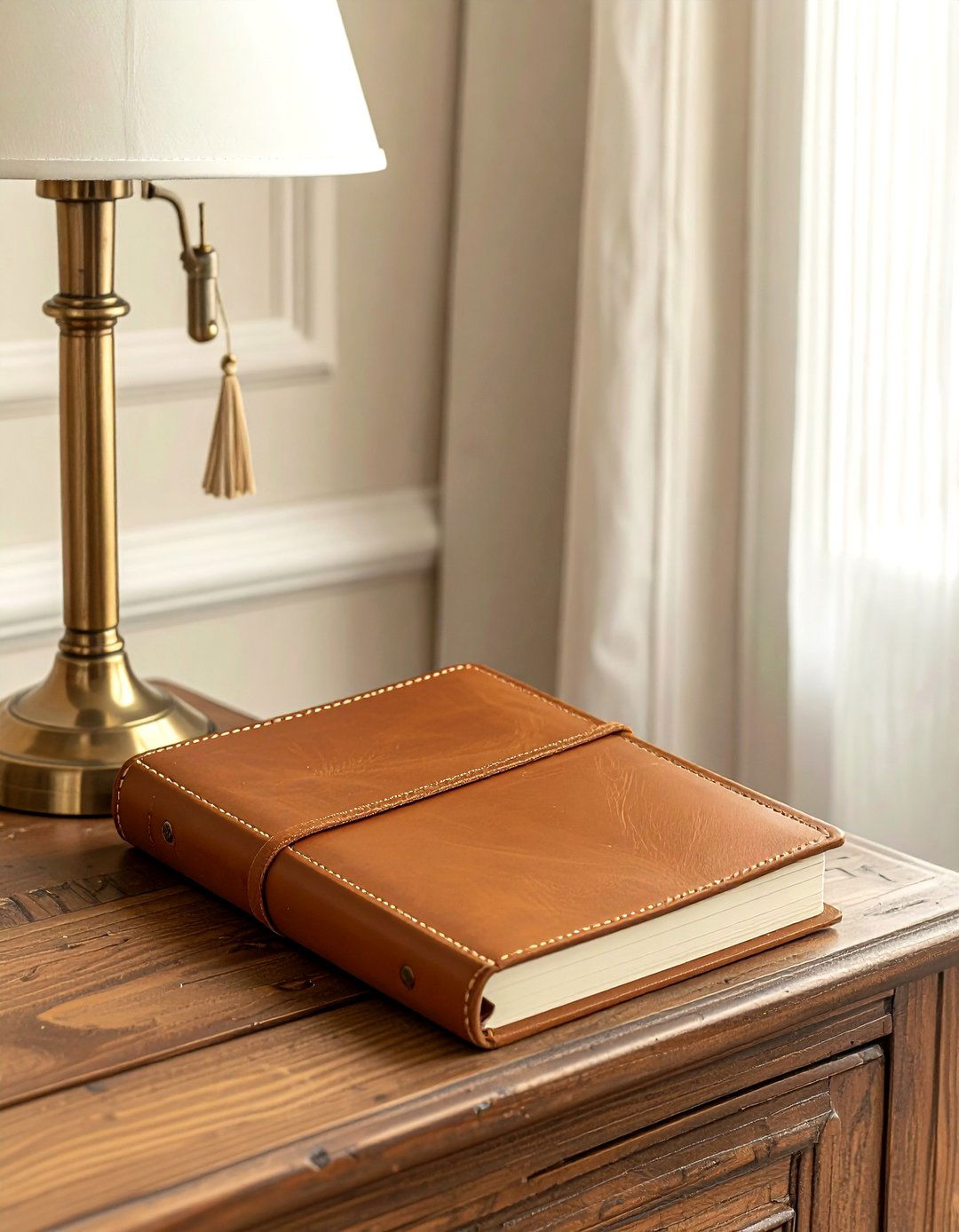 Leather journal - 30 light academia decor ideas