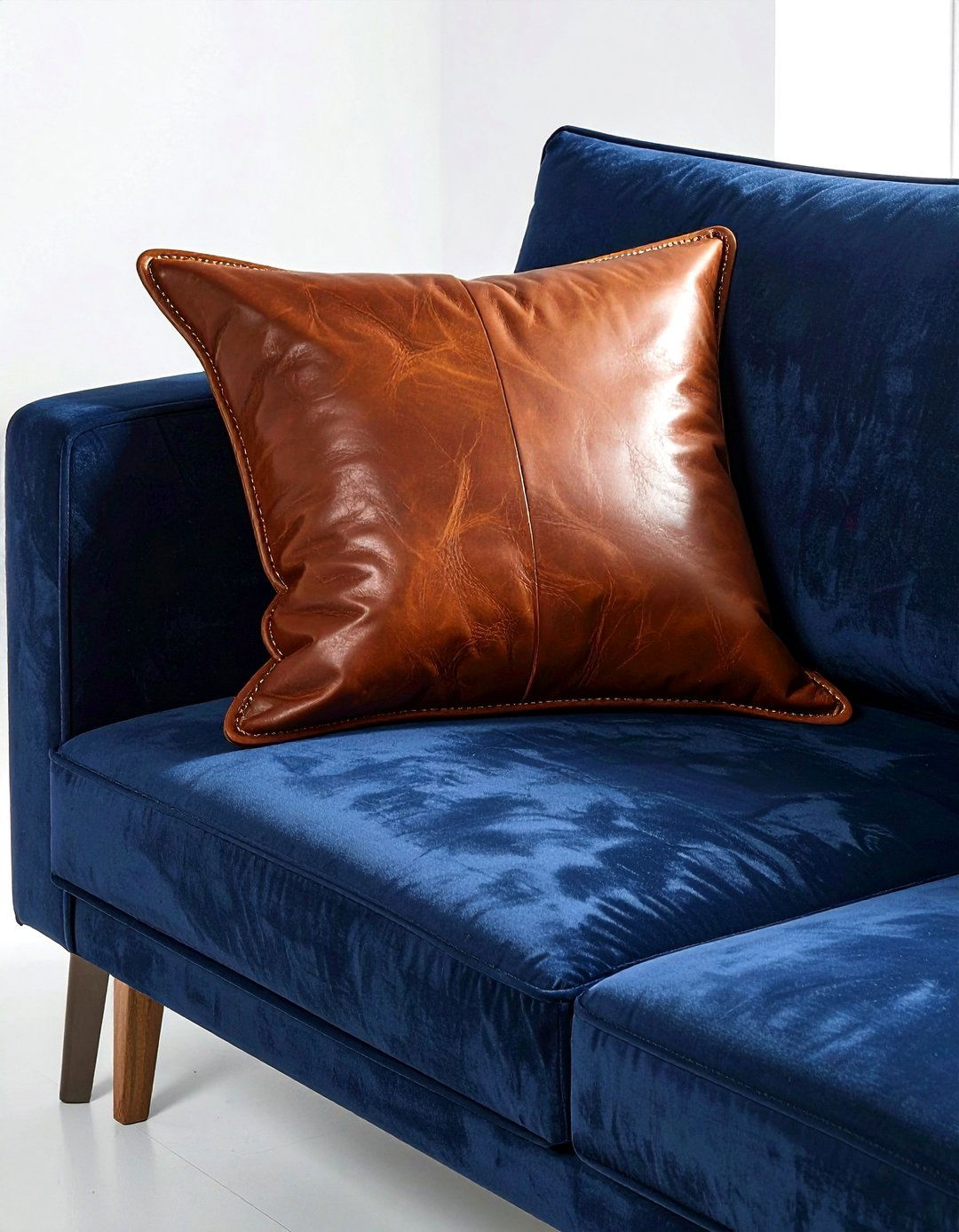 Leather lumbar pillow - 30 decorative pillow ideas