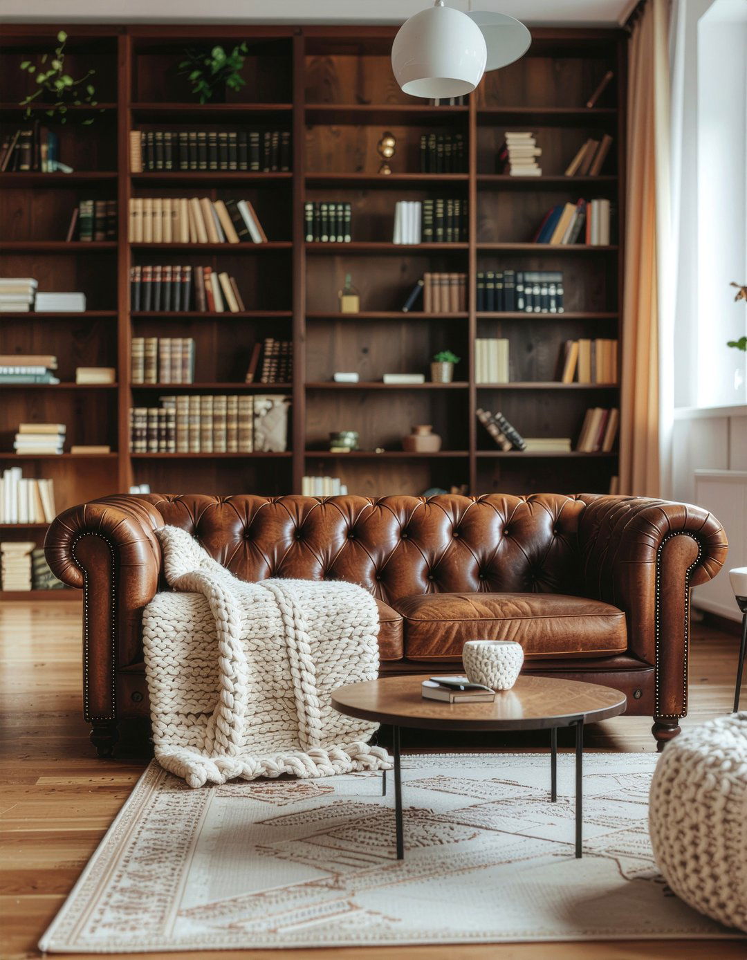 Leather rolled arm sofa styling - 30 living room rolled arm sofa ideas