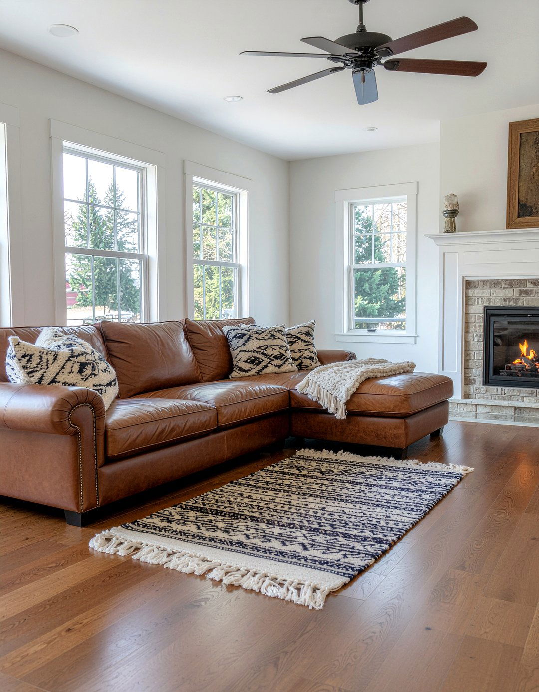 Leather sectional - 30 living room sofa ideas