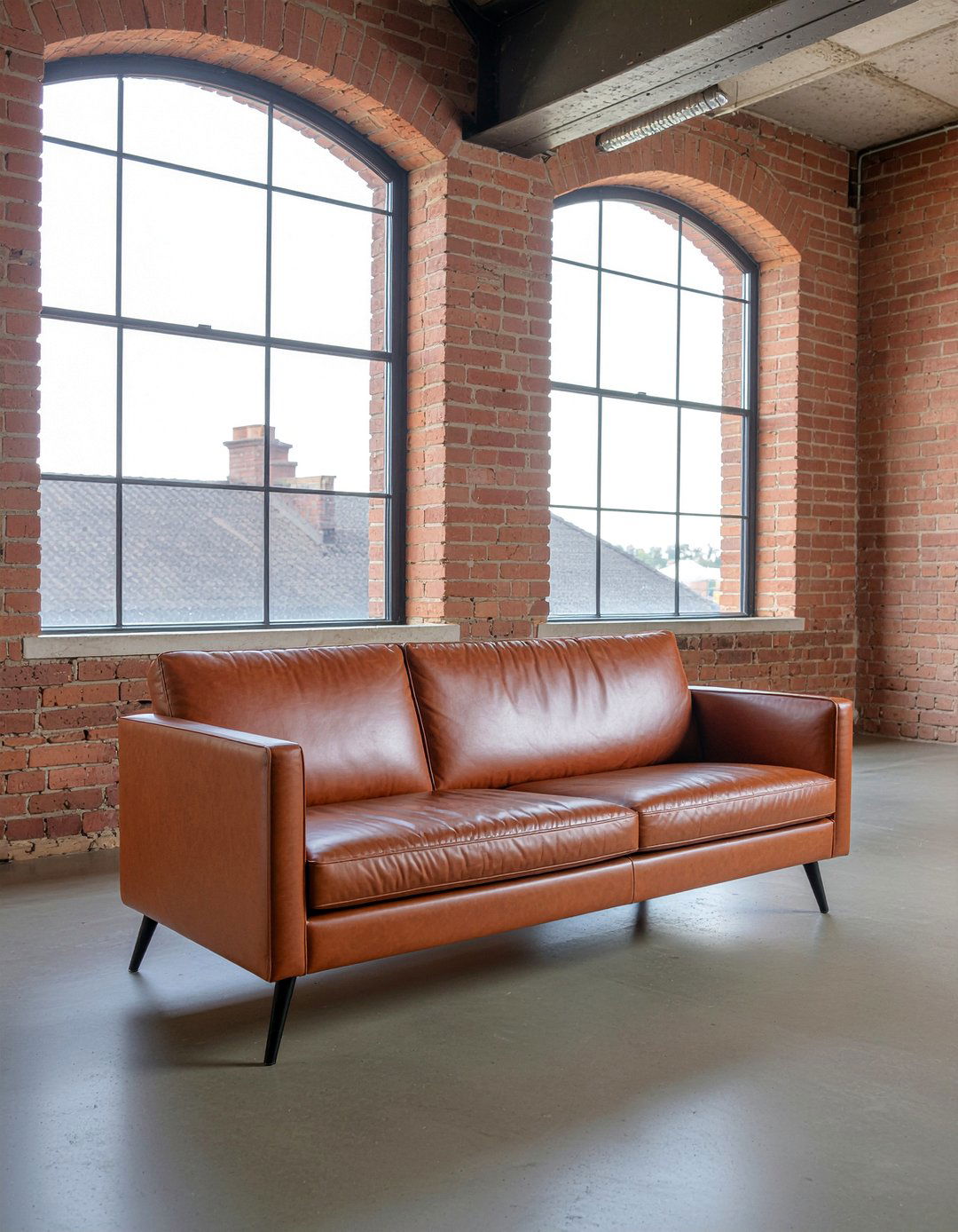 Leather settee - 30 living room settee ideas