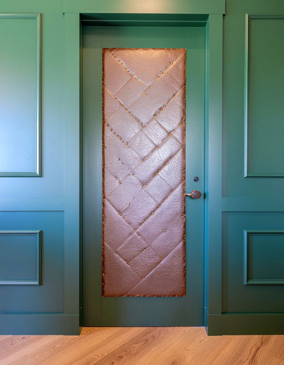 Leather upholstered door - 30 bedroom door designs