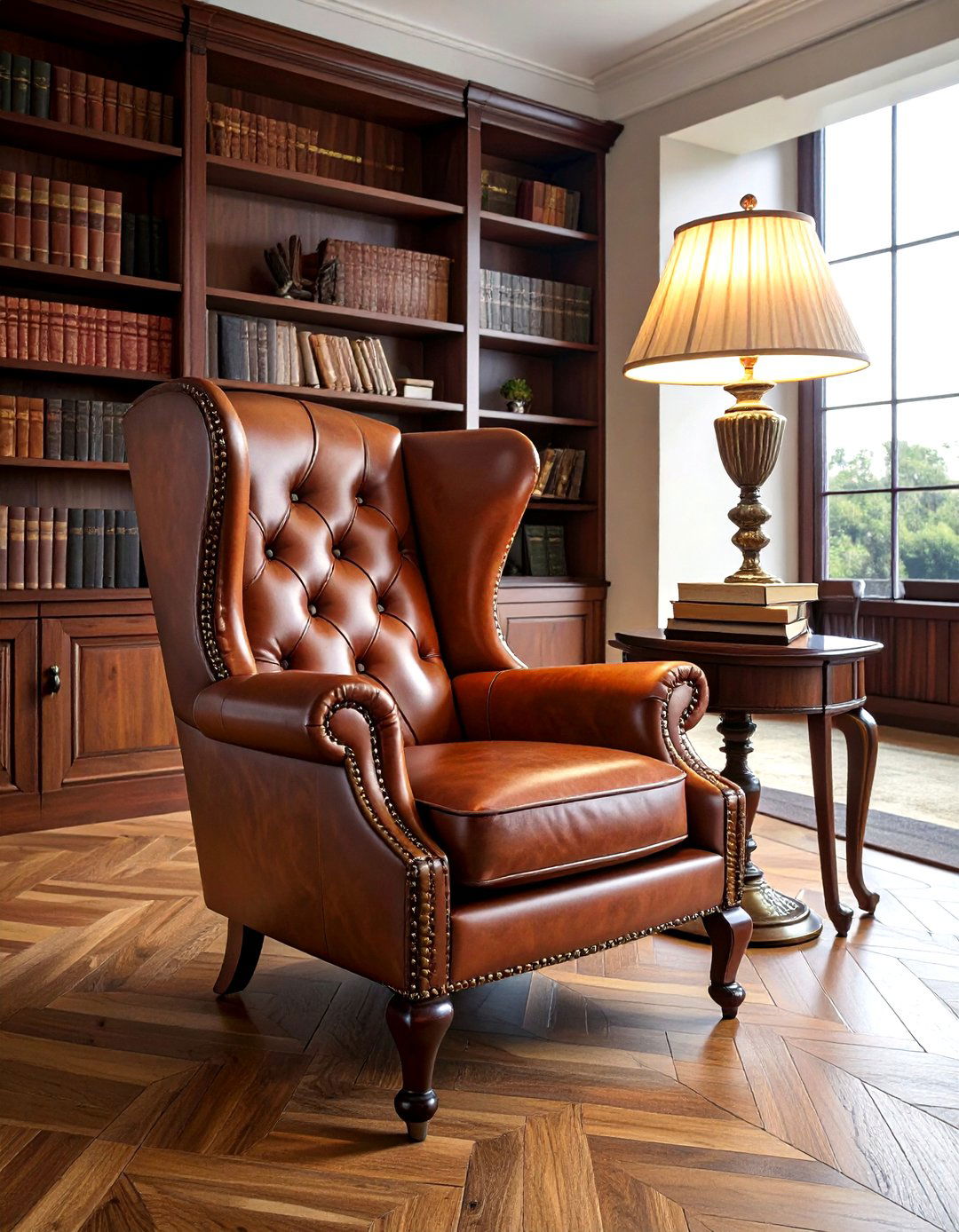 Leather wingback chair - 30 living room wingback chairs