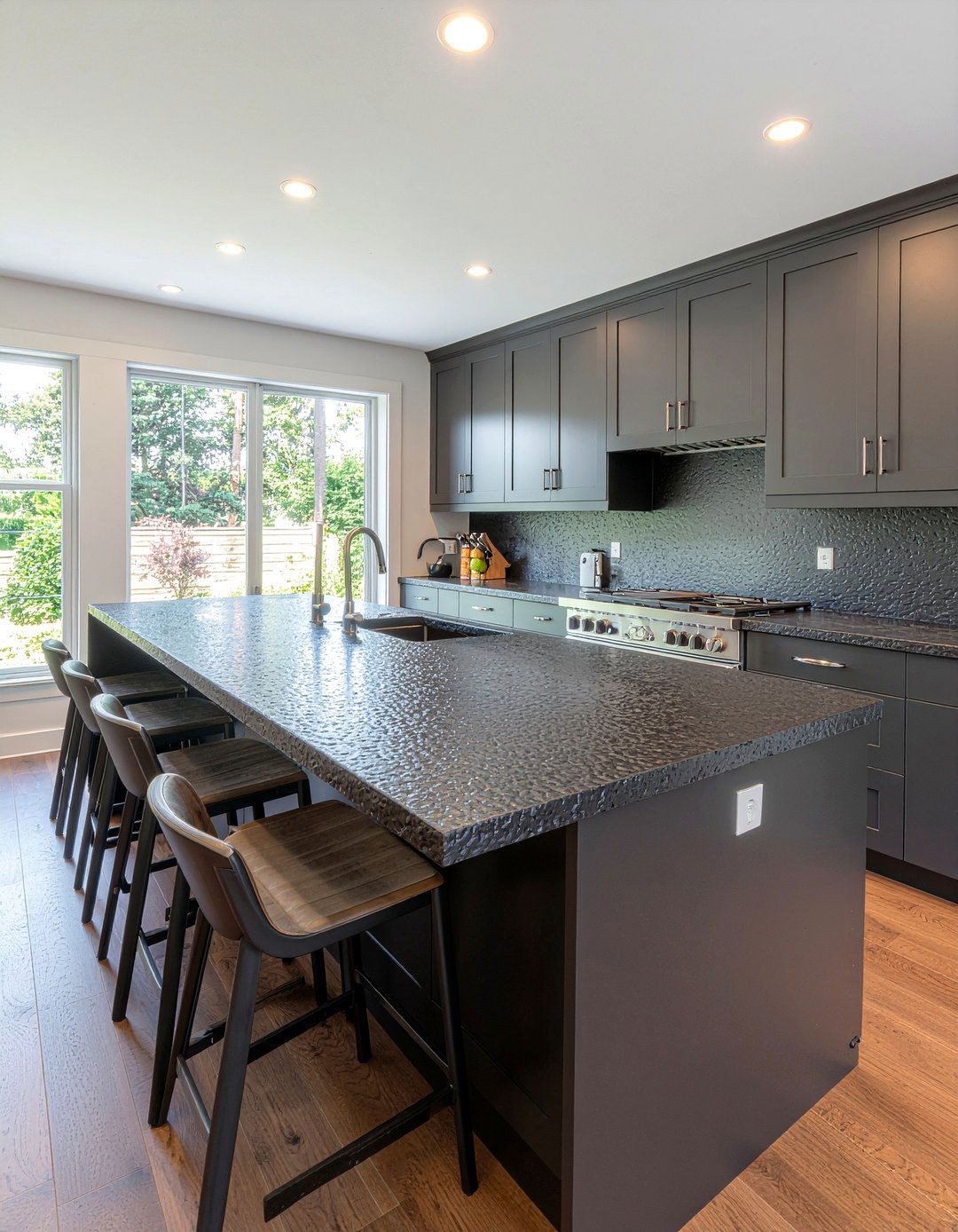 Leathered Granite Finish - 30 granite countertop kitchen ideas