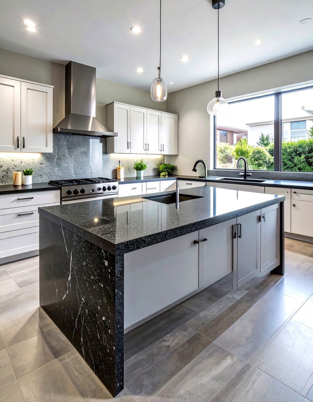 Leathered granite countertop - 30 kitchen texture layering ideas