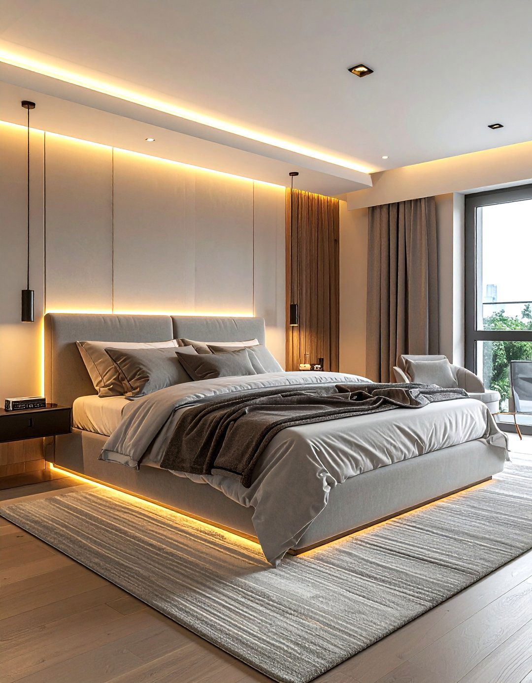 Led Strip Behind Headboard - 30 bedroom accent lighting ideas