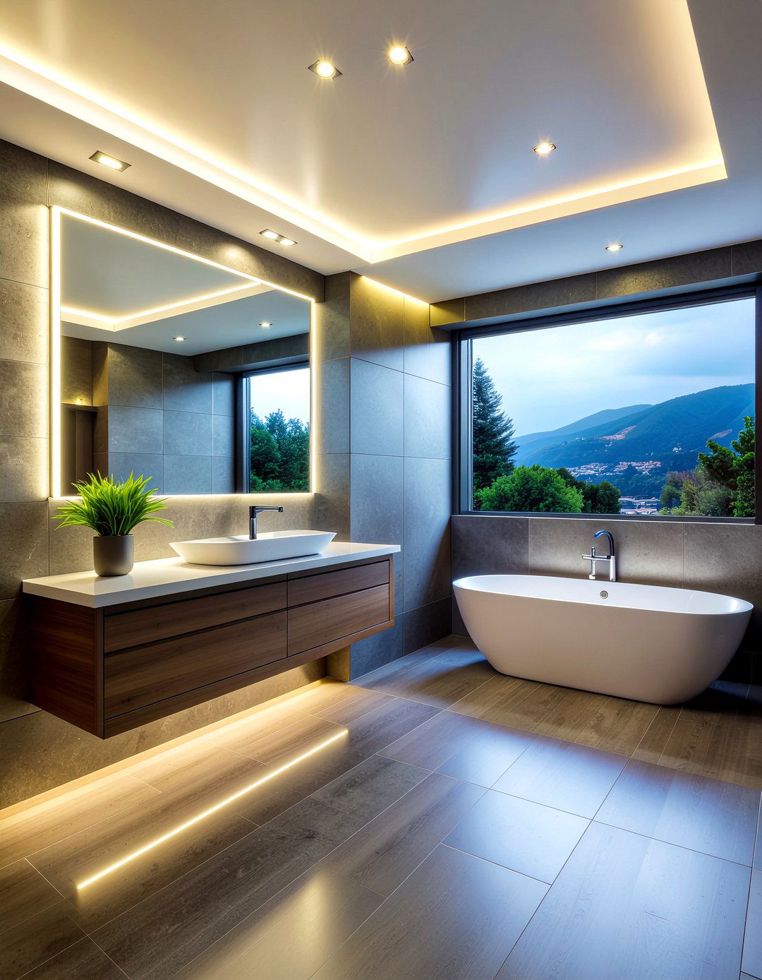 Led Strip Lighting - 30 bathroom ceiling light ideas